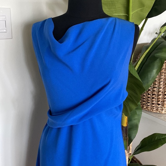 Elie Tahari Beautiful Women’s Sleeveless Cowl Neck Flare Dress - Picture 2 of 6